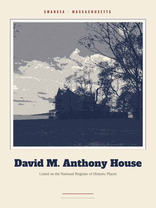 Swansea David M. Anthony House Landmark Print artwork detail