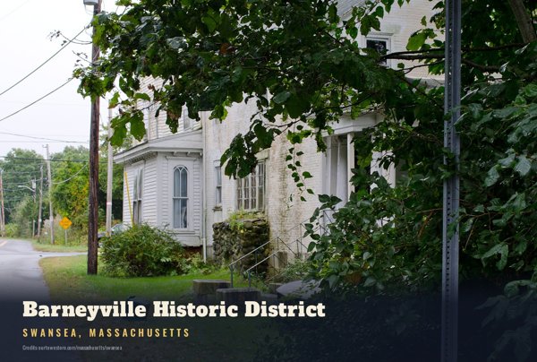 Swansea Barneyville Historic District Postcard artwork detail
