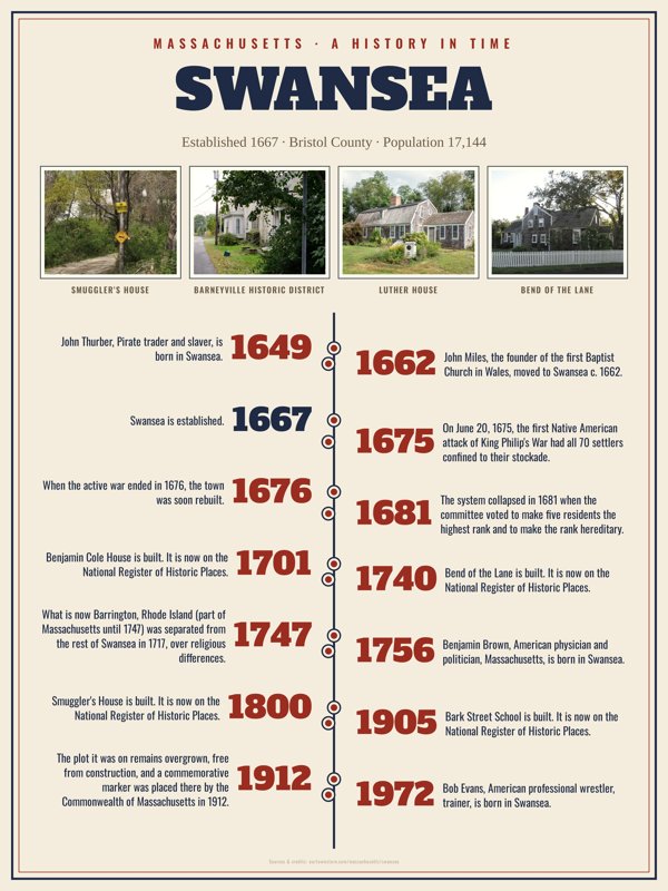 Swansea History Timeline Poster artwork detail