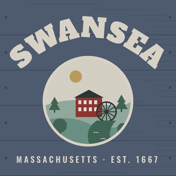 Swansea Hometown Wood Sign artwork detail