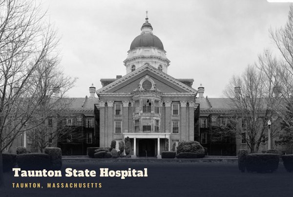 Taunton Taunton State Hospital Postcard artwork detail
