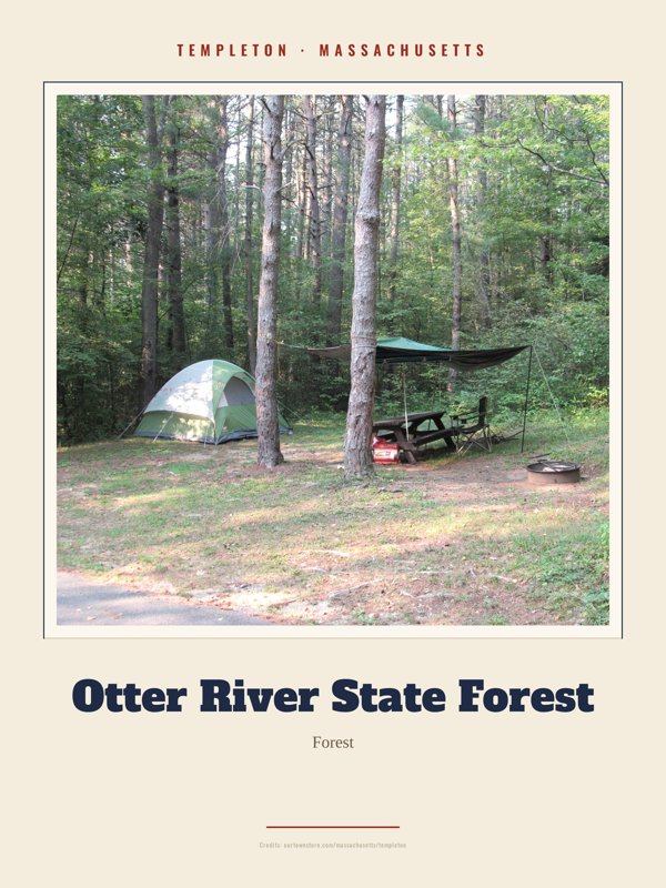 Templeton Otter River State Forest Landmark Print artwork detail
