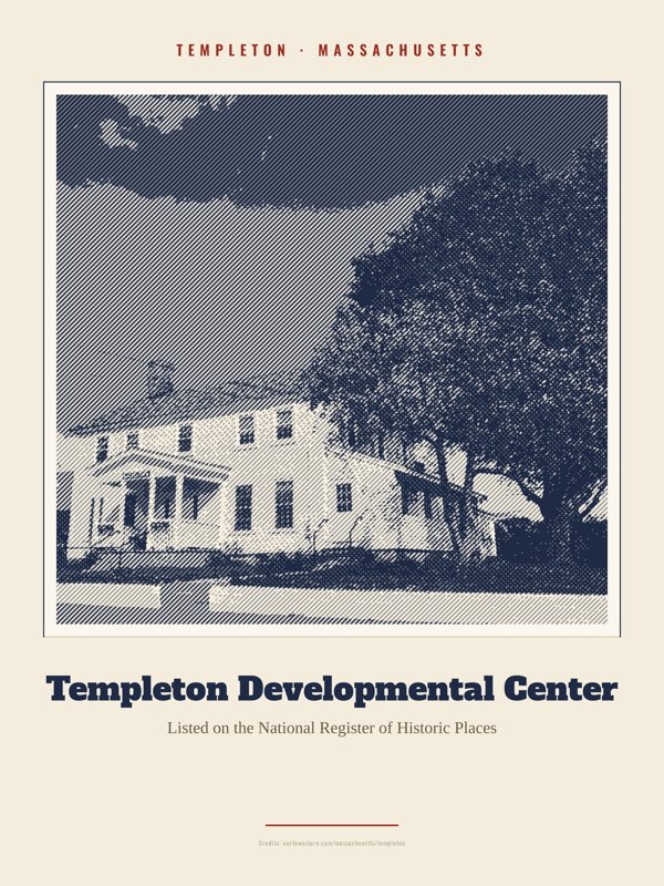 Templeton Templeton Developmental Center Landmark Print artwork detail