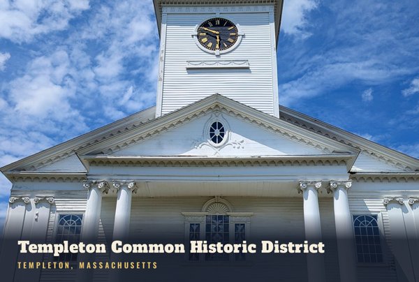 Templeton Templeton Common Historic District Postcard artwork detail