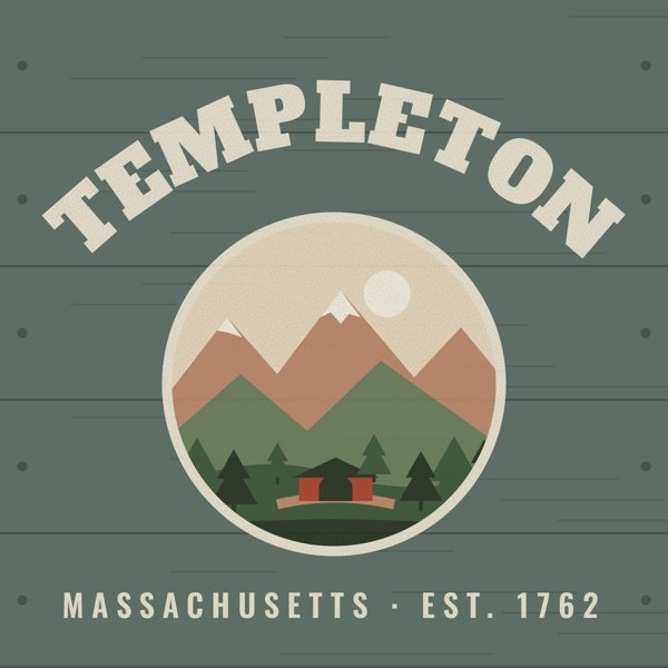 Templeton Hometown Wood Sign artwork detail