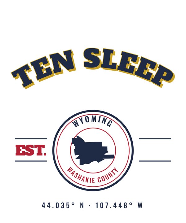 Ten Sleep Market Tote artwork detail