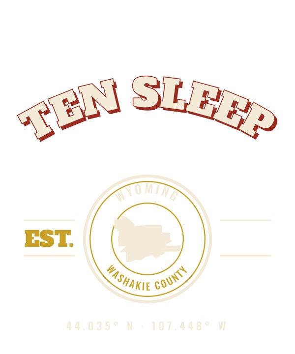Ten Sleep Est. Tee artwork detail