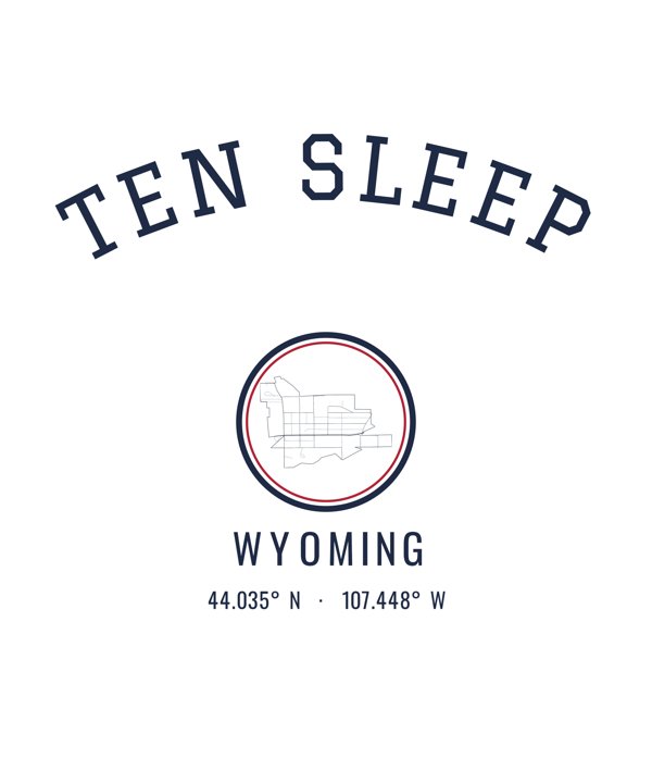 Ten Sleep Hometown Ornament artwork detail