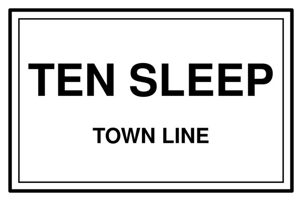 Ten Sleep Town Line Mug artwork detail