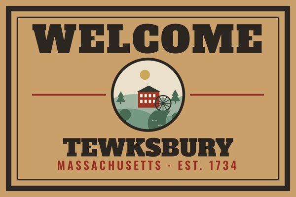 Tewksbury Welcome Doormat artwork detail