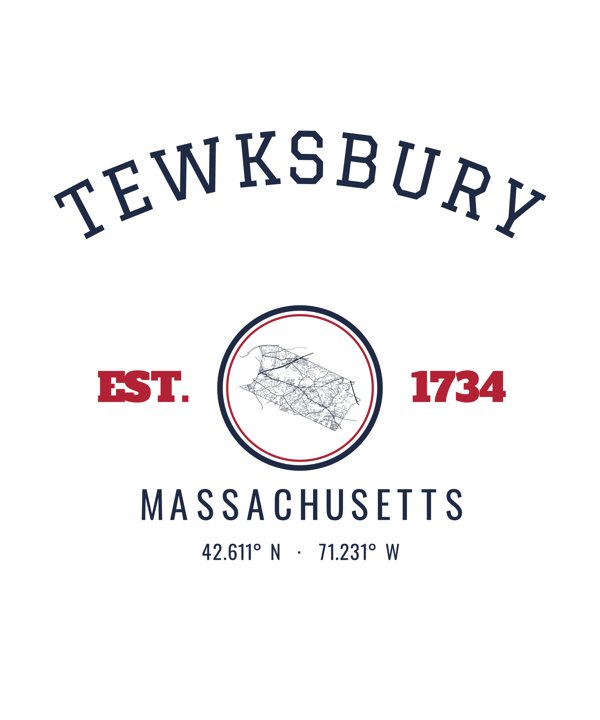 Tewksbury Hometown Ornament artwork detail