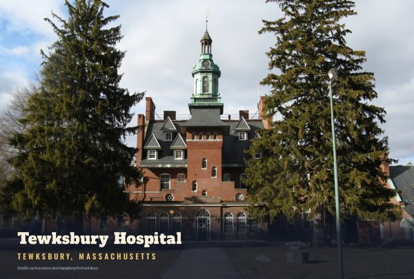 Tewksbury Tewksbury Hospital Postcard artwork detail