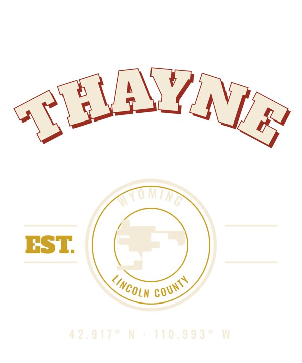 Thayne Est. Tee artwork detail