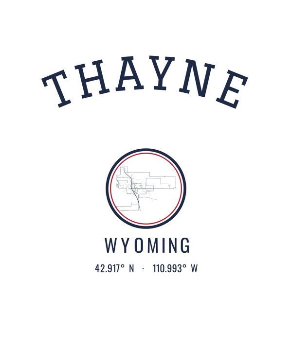 Thayne Hometown Ornament artwork detail