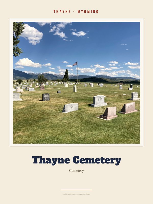 Thayne Thayne Cemetery Landmark Print artwork detail