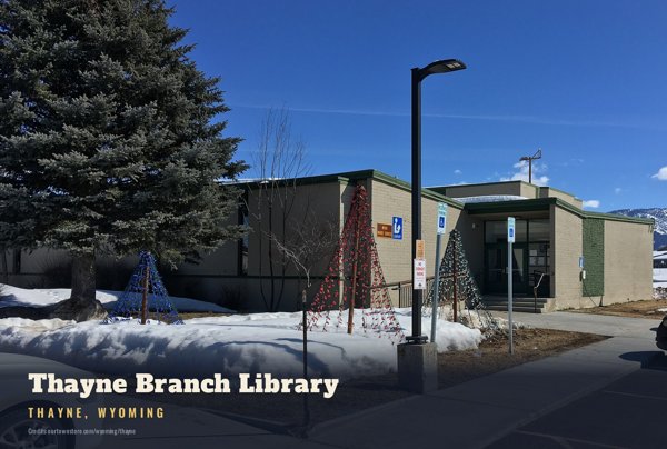 Thayne Thayne Branch Library Postcard artwork detail
