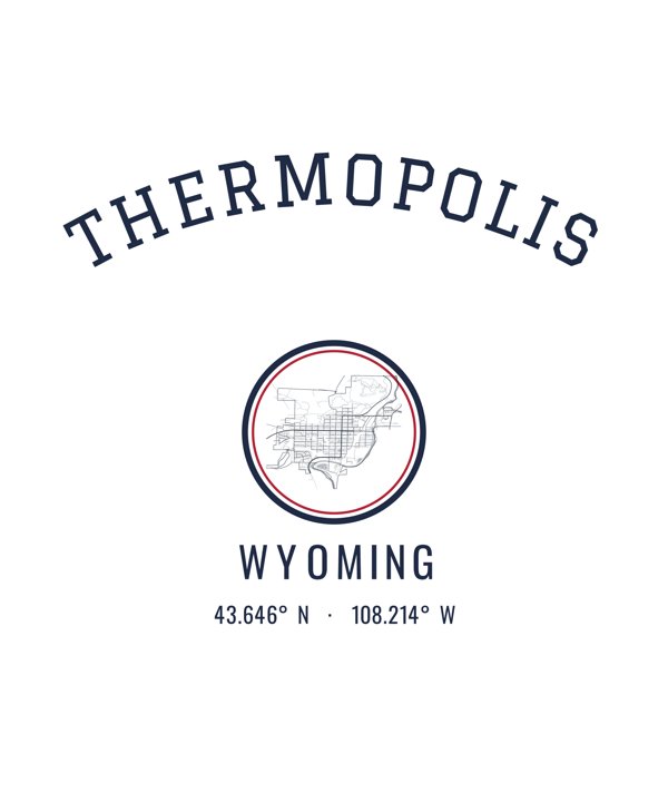Thermopolis Hometown Ornament artwork detail