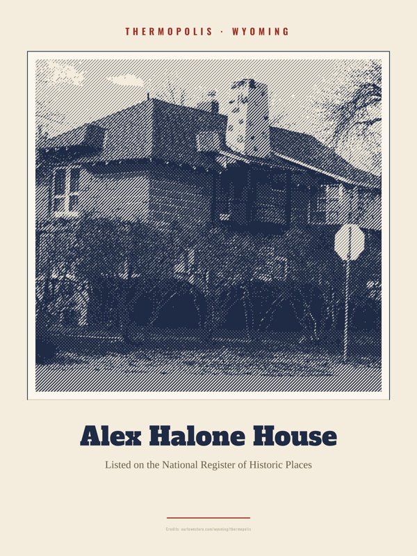 Thermopolis Alex Halone House Landmark Print artwork detail