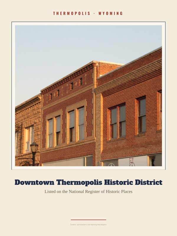 Thermopolis Downtown Thermopolis Historic District Landmark Print artwork detail
