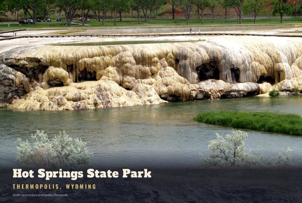 Thermopolis Hot Springs State Park Postcard artwork detail