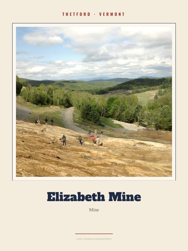 Thetford Elizabeth Mine Landmark Print artwork detail
