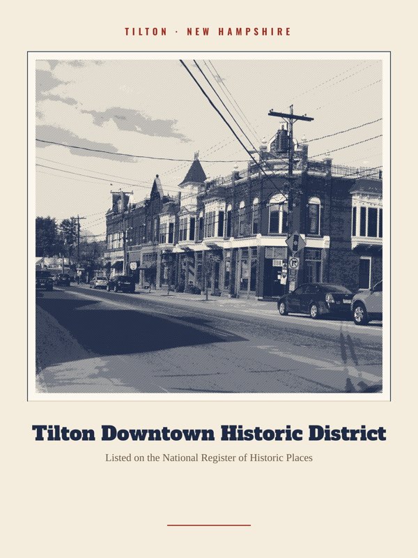 Tilton Tilton Downtown Historic District Landmark Print artwork detail