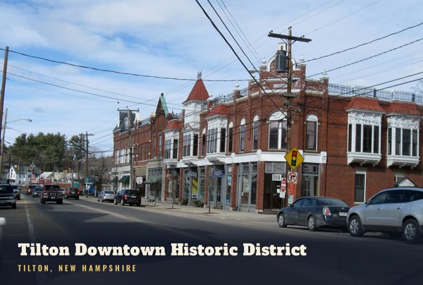 Tilton Tilton Downtown Historic District Postcard artwork detail