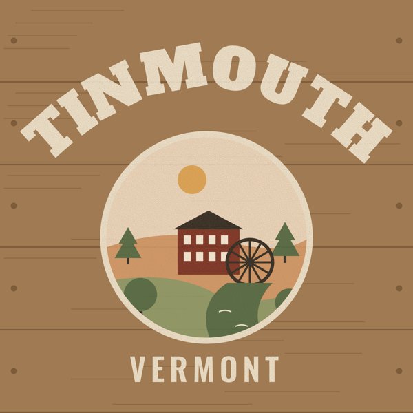 Tinmouth Hometown Wood Sign artwork detail