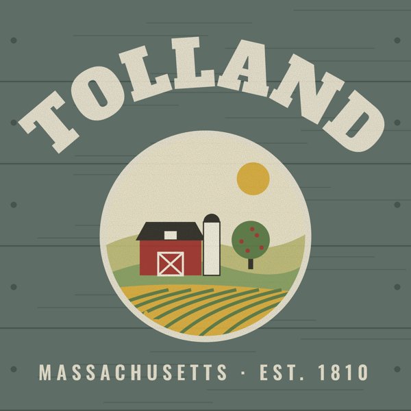 Tolland Hometown Wood Sign artwork detail