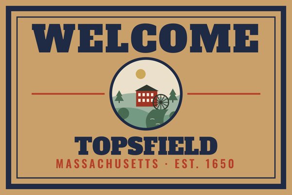 Topsfield Welcome Doormat artwork detail