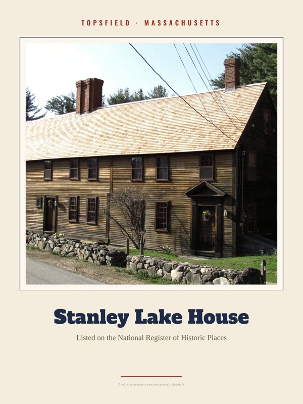 Topsfield Stanley Lake House Landmark Print artwork detail