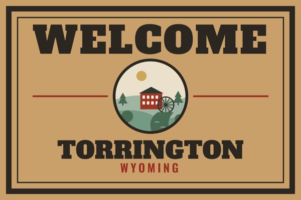 Torrington Welcome Doormat artwork detail