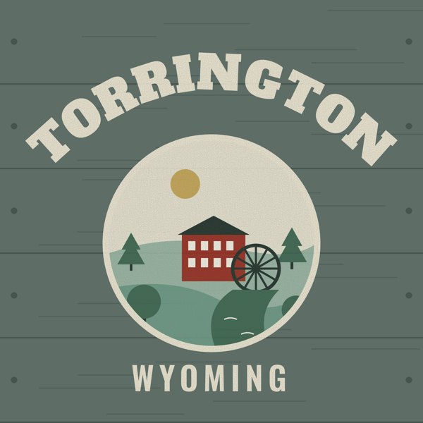Torrington Hometown Wood Sign artwork detail