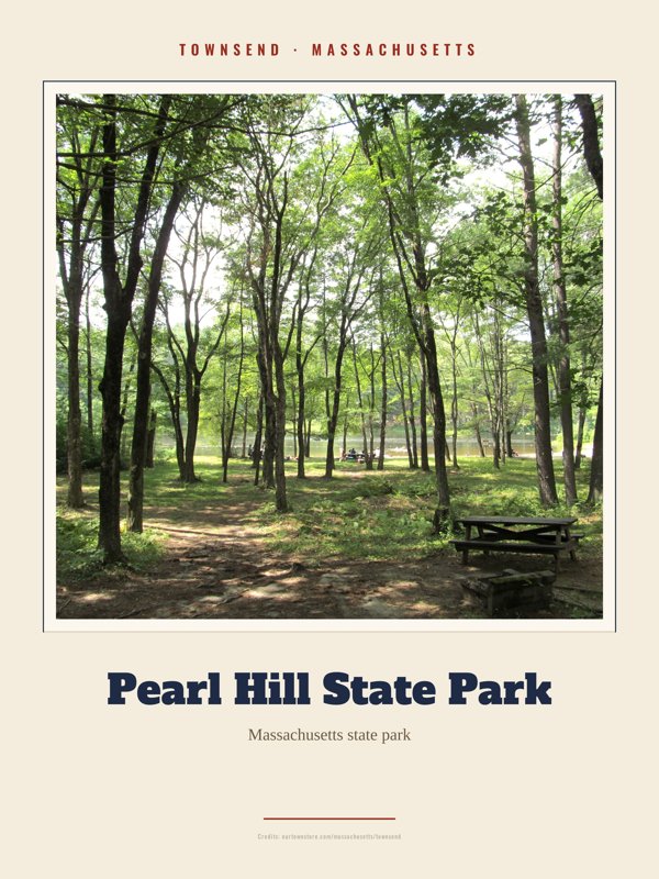 Townsend Pearl Hill State Park Landmark Print artwork detail