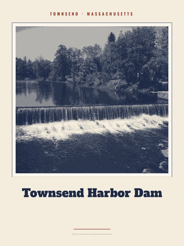 Townsend Townsend Harbor Dam Landmark Print artwork detail