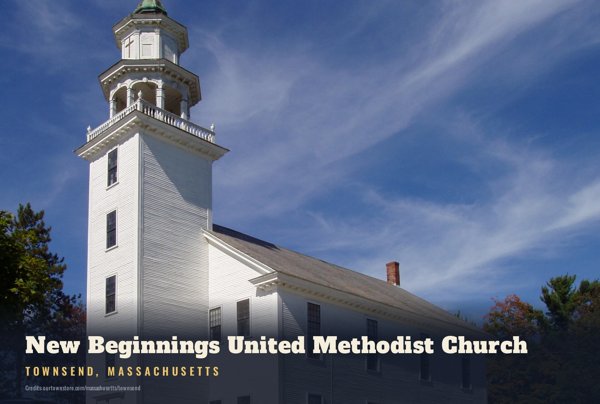 Townsend New Beginnings United Methodist Church Postcard artwork detail