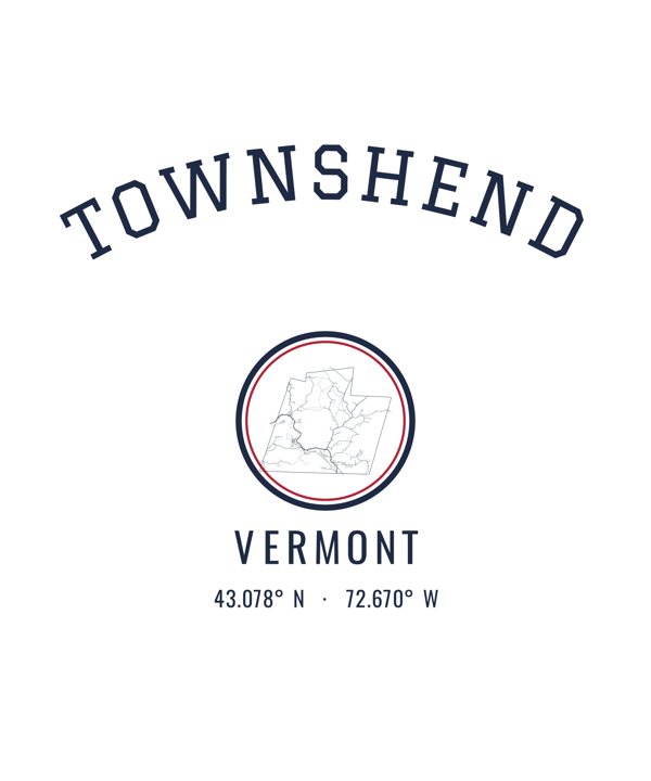 Townshend Hometown Ornament artwork detail