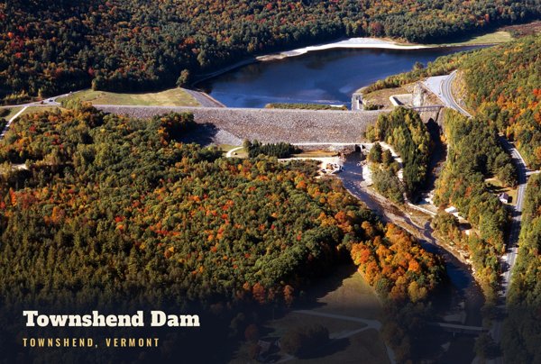 Townshend Townshend Dam Postcard artwork detail
