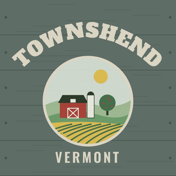 Townshend Hometown Wood Sign artwork detail