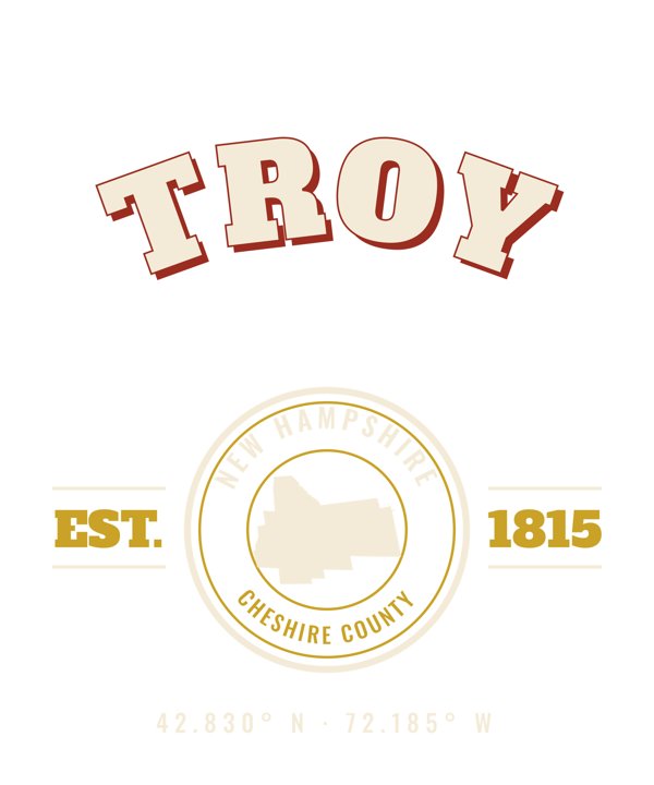 Troy Est. Tee artwork detail