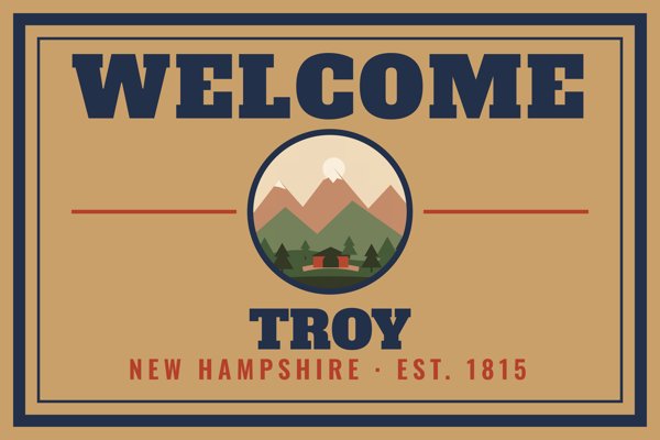 Troy Welcome Doormat artwork detail