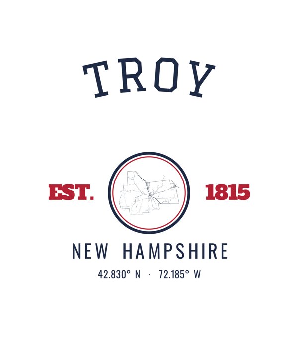 Troy Hometown Ornament artwork detail
