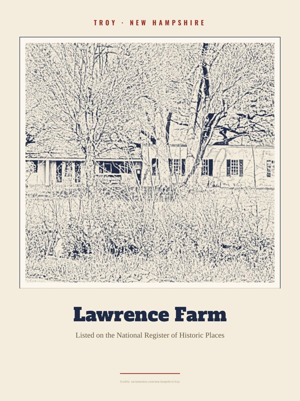Troy Lawrence Farm Landmark Print artwork detail