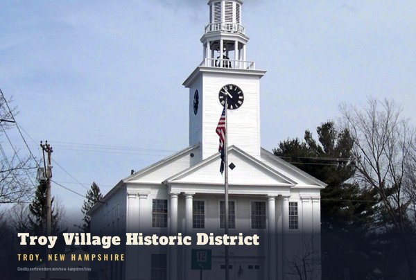 Troy Troy Village Historic District Postcard artwork detail