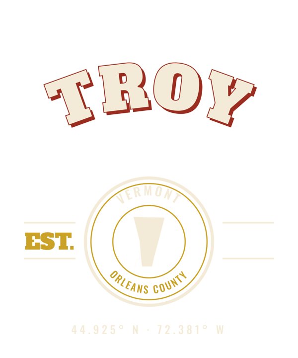 Troy Est. Tee artwork detail