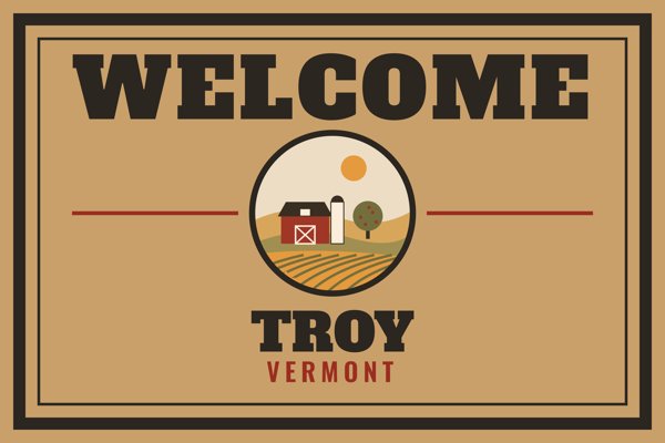 Troy Welcome Doormat artwork detail