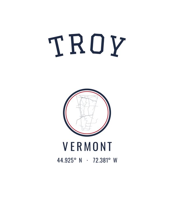 Troy Hometown Ornament artwork detail