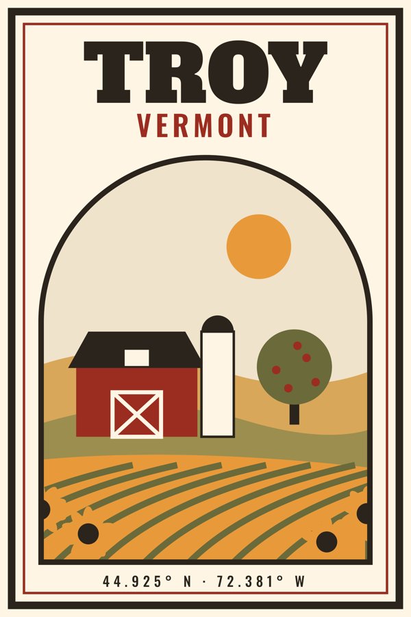Troy Garden Flag artwork detail