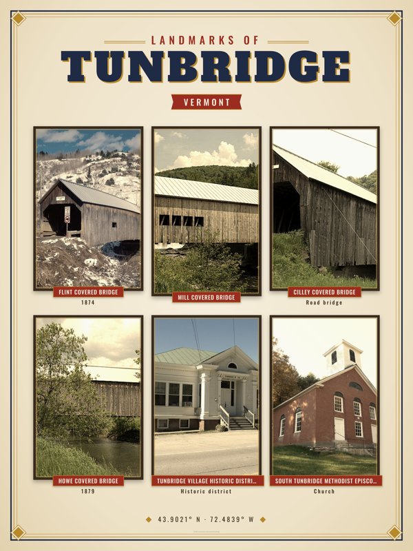 Tunbridge Landmarks Photo Poster artwork detail