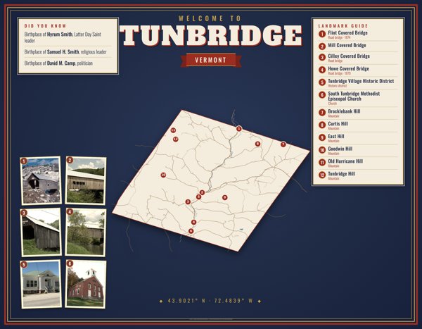 Tunbridge Map Placemat artwork detail